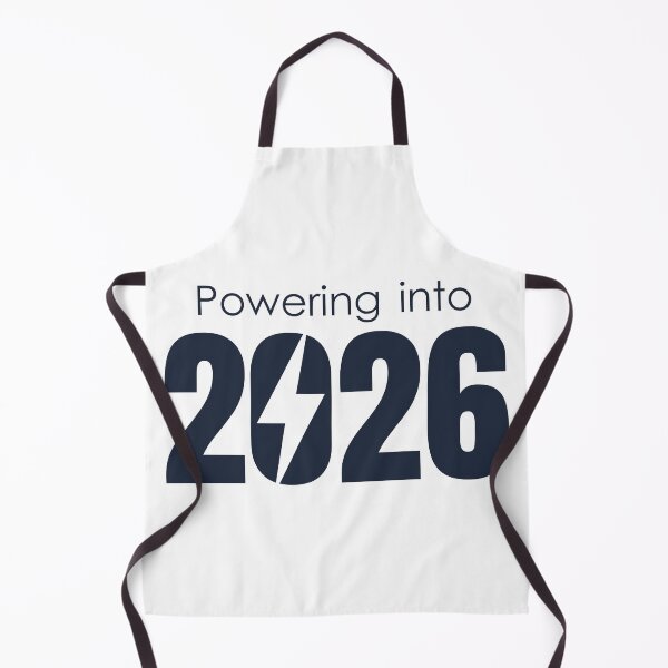 Item preview, Powering Into 2026 – Minimal Black Typography on White Background New Year Design designed and sold by PixelPlush.