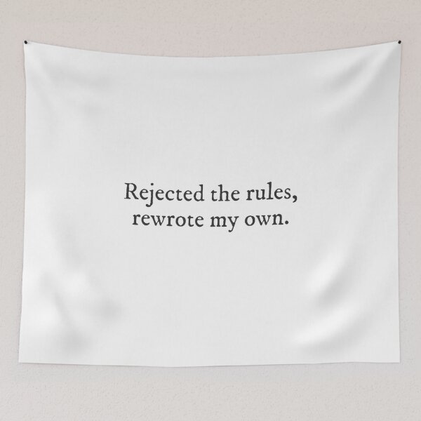 Item preview, Rejected the rules, rewrote my own. - Underdog Quirky Witty Funny Cool Minimalist Typography designed and sold by GraTEEtude.