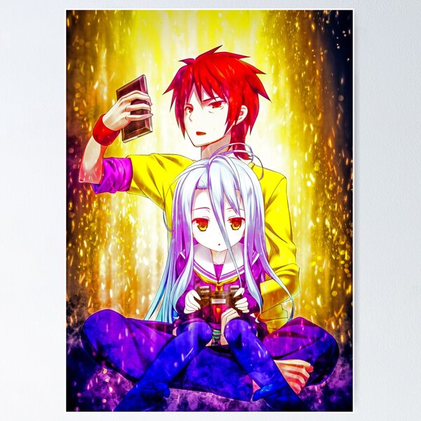Aperçu de l'œuvre Sora No Game No Life Anime Gamer Golden Fantasy Aura Vivid Scene créée et vendue par Tokyonomad.