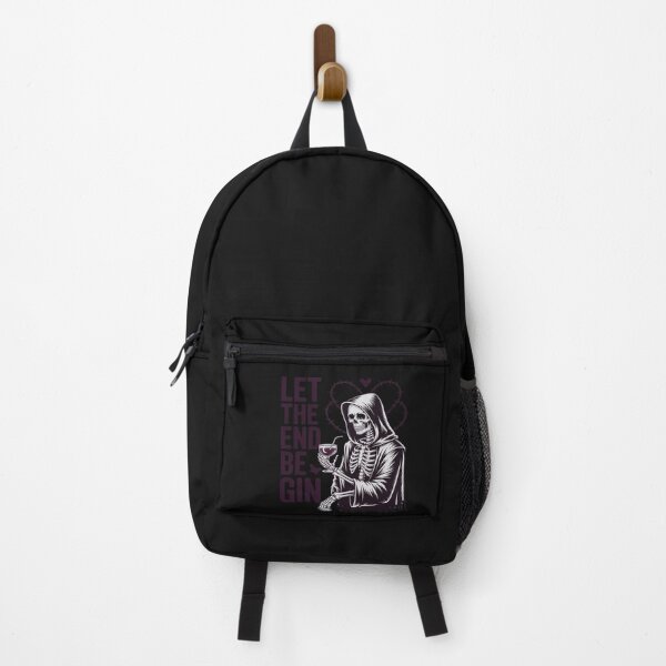 Item preview, Gin Lover Grim Reaper Skeleton Dark Gothic Death Pun designed and sold by Rackaam.