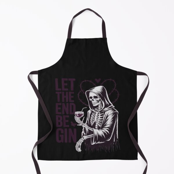Item preview, Gin Lover Grim Reaper Skeleton Dark Gothic Death Pun designed and sold by Rackaam.