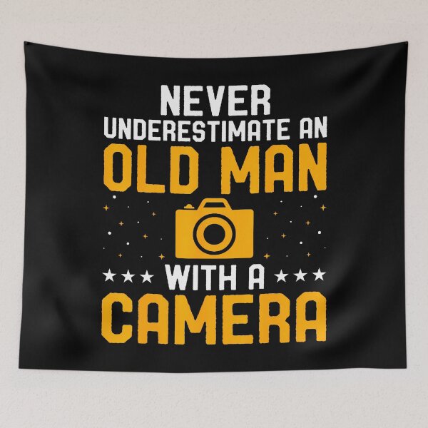Item preview, Never Underestimate An Old Man With A Camera Photographer designed and sold by mischwpwarso.