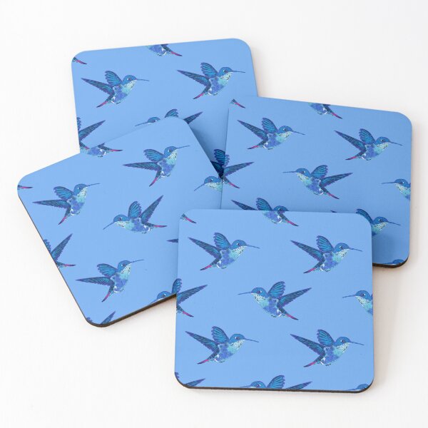 Item preview, Hummingbird in Flight-Light Blue designed and sold by deblevart.