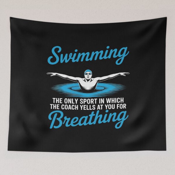 Item preview, Swim Team Swimming Coach Quote - Swim Breathing Joke designed and sold by nicomitchell.