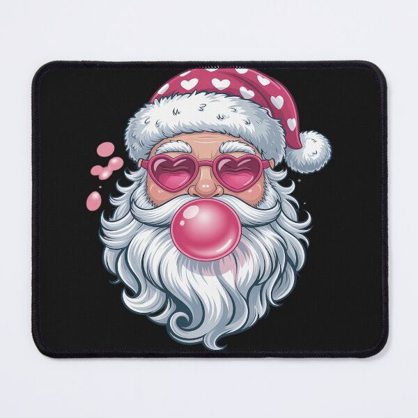 Item preview, Girly Santa Blowing Bubble Gum Pink designed and sold by Rackaam.