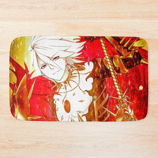 Item preview, Karna Red Lancer Fate Grand Order Fiery Mythic Warrior Anime Flames designed and sold by Tokyonomad.