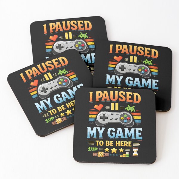Item preview, Funny Gamer Quote – I Paused My Game To Be Here | Retro Gaming Humor designed and sold by SoulenCify.