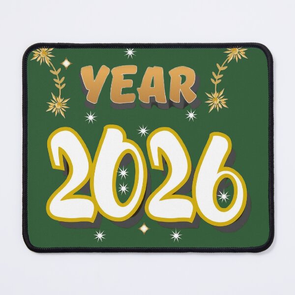 Item preview, Happy New Year 2026 Gold Typography Celebration Design designed and sold by HopeAndHustle.