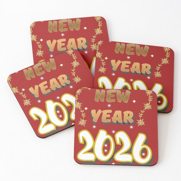 Item preview, Happy New Year 2026 Gold Typography Celebration Design designed and sold by HopeAndHustle.