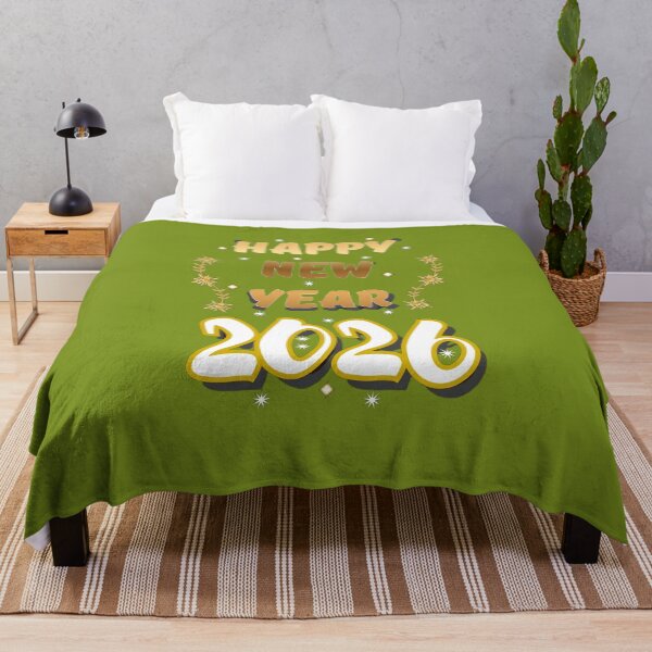 Item preview, Happy New Year 2026 Gold Typography Celebration Design designed and sold by HopeAndHustle.