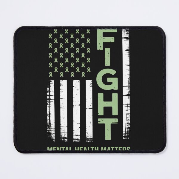 Item preview, Green American Flag USA Mental Health Matters designed and sold by Rackaam.