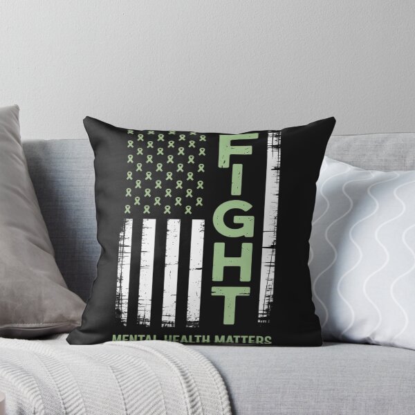 Item preview, Green American Flag USA Mental Health Matters designed and sold by Rackaam.