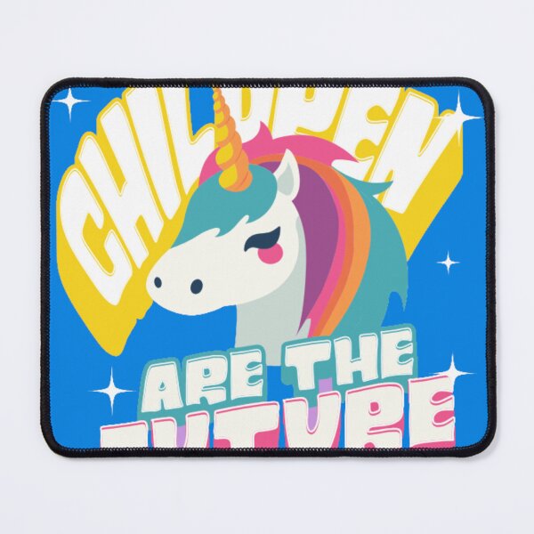 Item preview, Colorful Rainbow Unicorn Children Are The Future Art Print designed and sold by GenZFashion000.