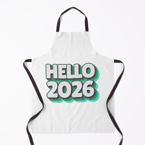 Item preview, Hello 2026 Retro Teal Lettering Design designed and sold by Stella Maris Designs.