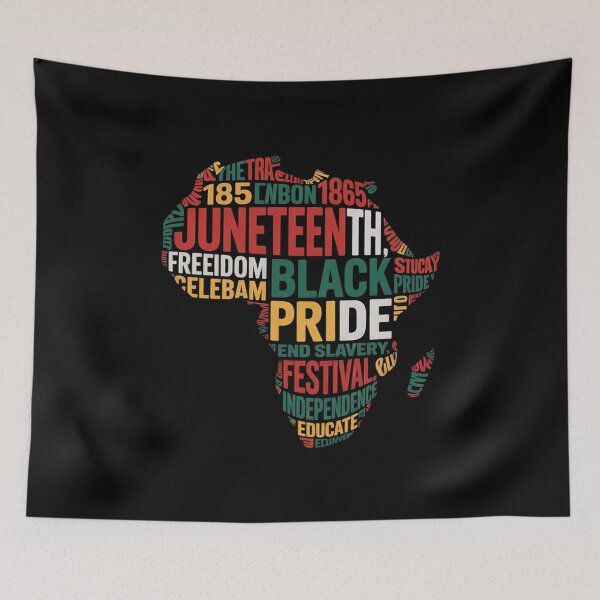 Item preview, Juneteenth Africa Map Word Art Shirt Black Pride Juneteenth  designed and sold by catsdothingz.