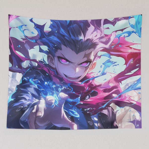 Item preview, Gundham Tanaka Danganronpa Eccentric Anime Wielder Blue Red Supernatural Chaos designed and sold by Tokyonomad.