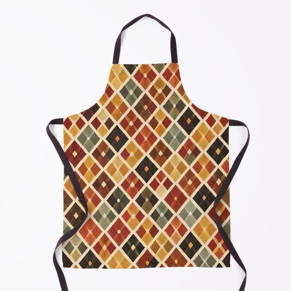 Item preview, Autumn Harlequin Diamond Pattern Warm Geometric Art Print designed and sold by PinUpPizzazz.
