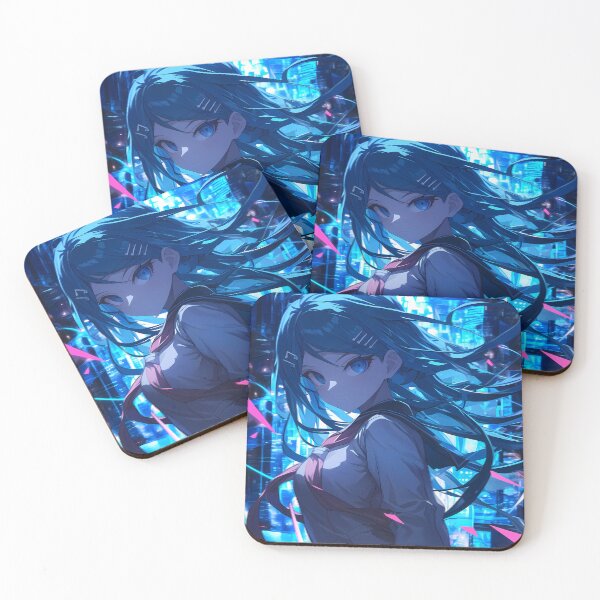 Item preview, Sayaka Maizono Danganronpa Anime Girl Digital City Neon Dream Mood designed and sold by Tokyonomad.