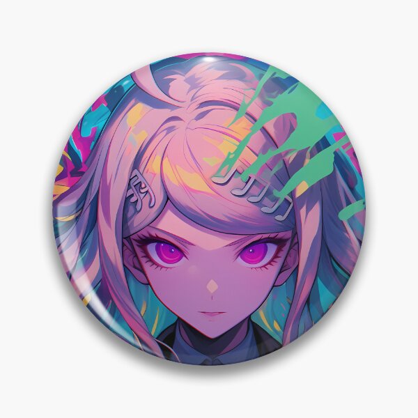 Item preview, Kaede Akamatsu Danganronpa Anime Girl Psychedelic Color Burst Energy designed and sold by Tokyonomad.