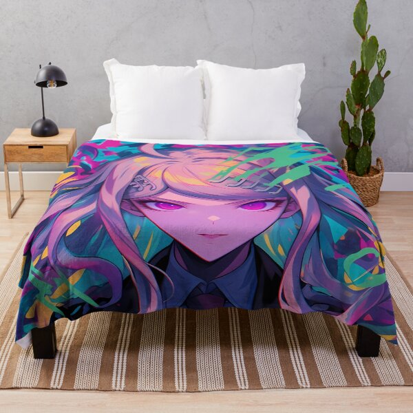 Item preview, Kaede Akamatsu Danganronpa Anime Girl Psychedelic Color Burst Energy designed and sold by Tokyonomad.