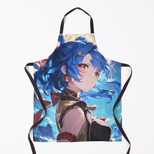 Item preview, Xiangling Genshin Impact Chica anime Luz de luna Fuego Chef Waifu Liyue Espíritu designed and sold by Tokyonomad.