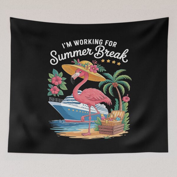 Item preview, I'm Working For Summer Break Flamingo Last Day Of School designed and sold by ProudForFunny.