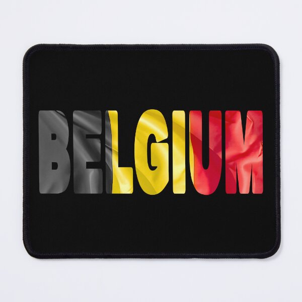 Item preview, BELGIUM - Flag Flying in Wind cut to Letters Souvenir Sticker Shirt designed and sold by Adam Gormley.