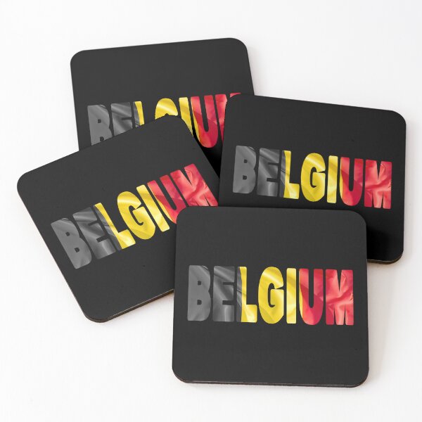 Item preview, BELGIUM - Flag Flying in Wind cut to Letters Souvenir Sticker Shirt designed and sold by Adam Gormley.