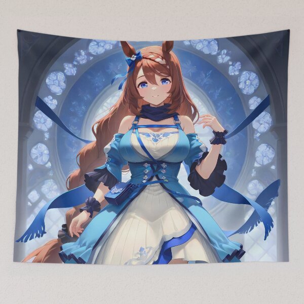 Item preview, Super Creek Royal Blue Gown Uma Musume Pretty Derby Anime Girl Waifu designed and sold by Tokyonomad.