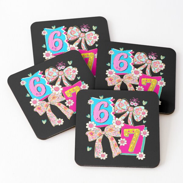 Item preview, 67 Coquette Floral Bow Funny Six Seven 6 7 Meme Girly designed and sold by vaharisanic.