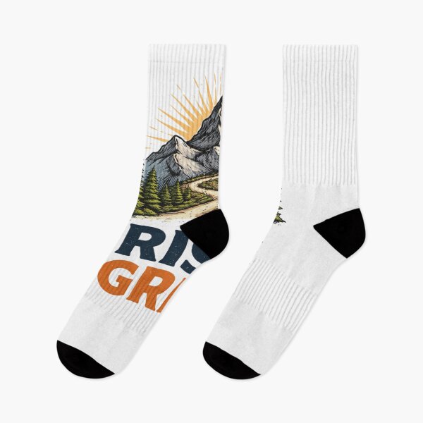 Item preview, Rise & Grind – Mountain Motivation Minimal Design designed and sold by NomadUSArt.