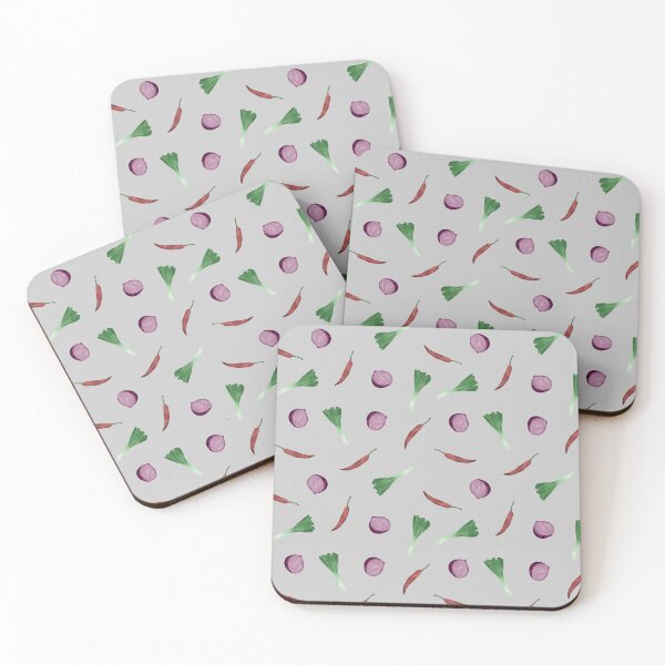 Item preview, Rustic Vegetable Garden: Leeks & Chili designed and sold by studiomamabara.