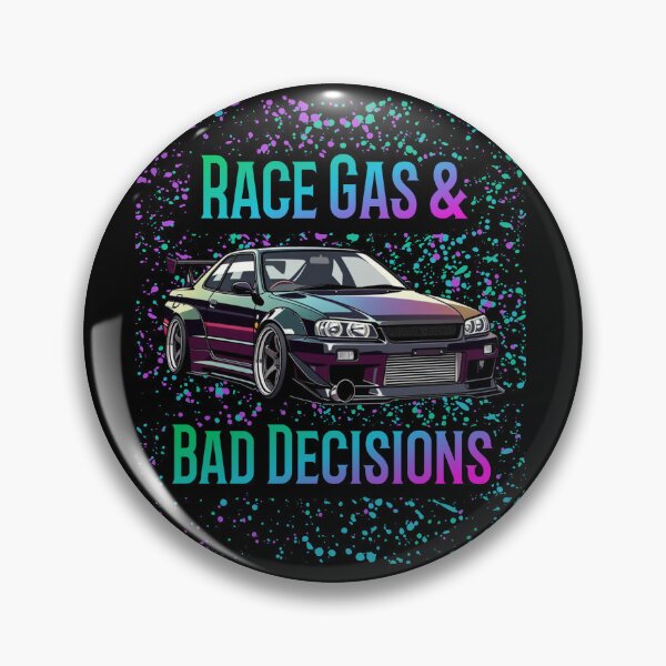 Item preview, Race Gas & Bad Decisions Car Enthusiast Shirt designed and sold by Lifeofspeed.