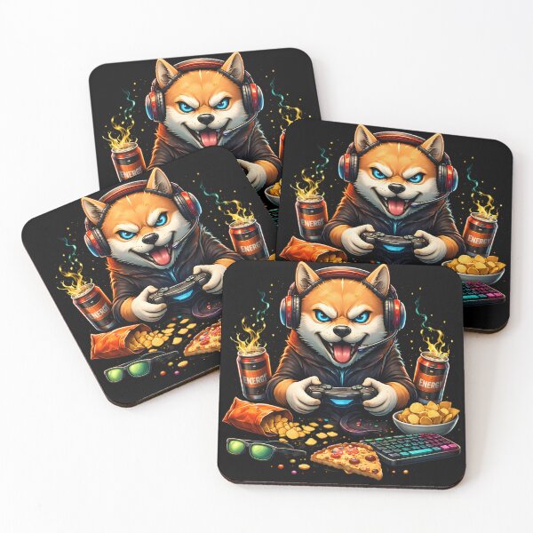 Item preview, Shiba Inu Gamer with Controller – Funny Dog Gamer Humor Gaming Design designed and sold by SoulenCify.