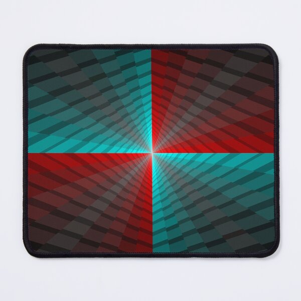 Item preview, Asymmetric Layout in Red and Turquoise, Geometric Abstraction, Abstract Art designed and sold by DDJust4U.