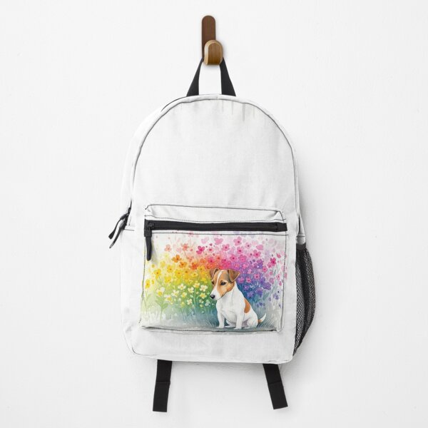 Item preview, Watercolor Rainbow Jack Russell Terrier Floral Garden designed and sold by lekkerly.