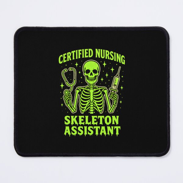 Item preview, Certified Nursing Skeleton Assistant – Neon Skeleton Nurse Halloween Design designed and sold by ClinicalHubs.