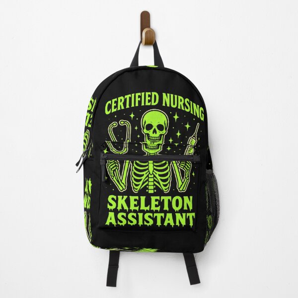 Item preview, Certified Nursing Skeleton Assistant – Neon Skeleton Nurse Halloween Design designed and sold by ClinicalHubs.