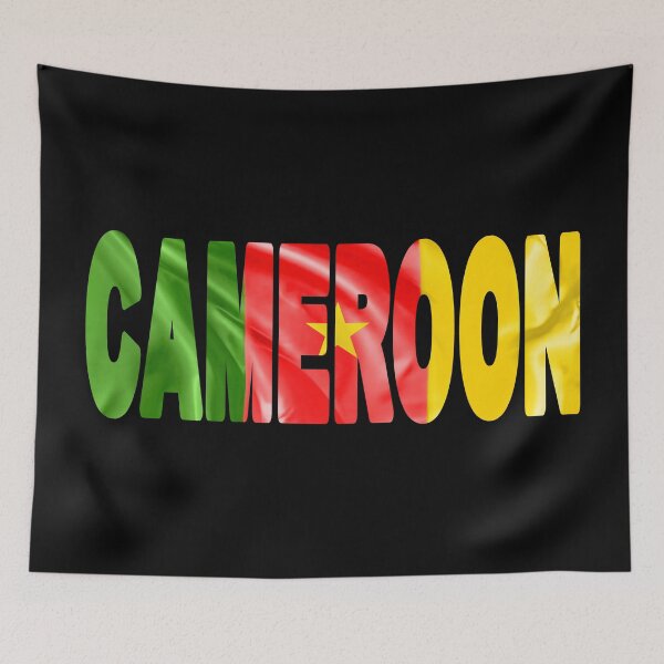 Item preview, CAMEROON - Flag Flying in Wind cut to Letters Souvenir Sticker Shirt designed and sold by Adam Gormley.