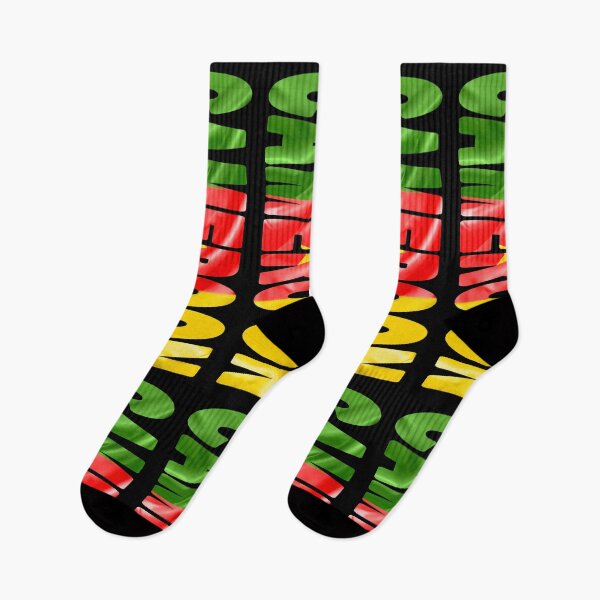 Item preview, CAMEROON - Flag Flying in Wind cut to Letters Souvenir Sticker Shirt designed and sold by Adam Gormley.