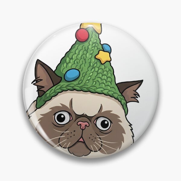 Item preview, Grumpy Christmas Cat Bah Humbug Sticker designed and sold by Strip to Stick.