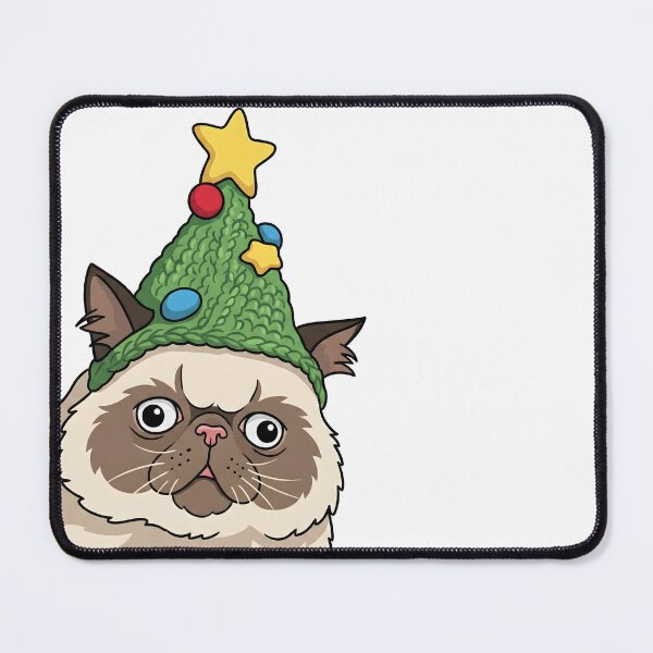 Item preview, Grumpy Christmas Cat Bah Humbug Sticker designed and sold by Strip to Stick.