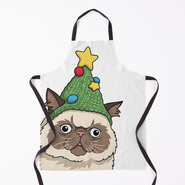 Item preview, Grumpy Christmas Cat Bah Humbug Sticker designed and sold by Strip to Stick.