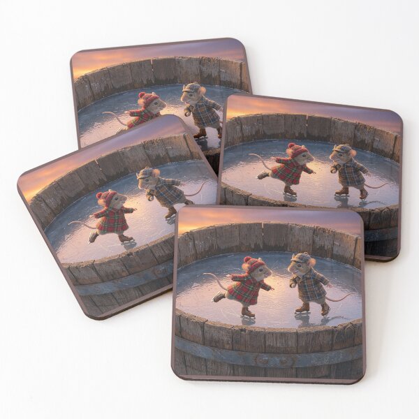 Item preview, Mice Ice Skating in an Old Barrel designed and sold by Tridentulus.