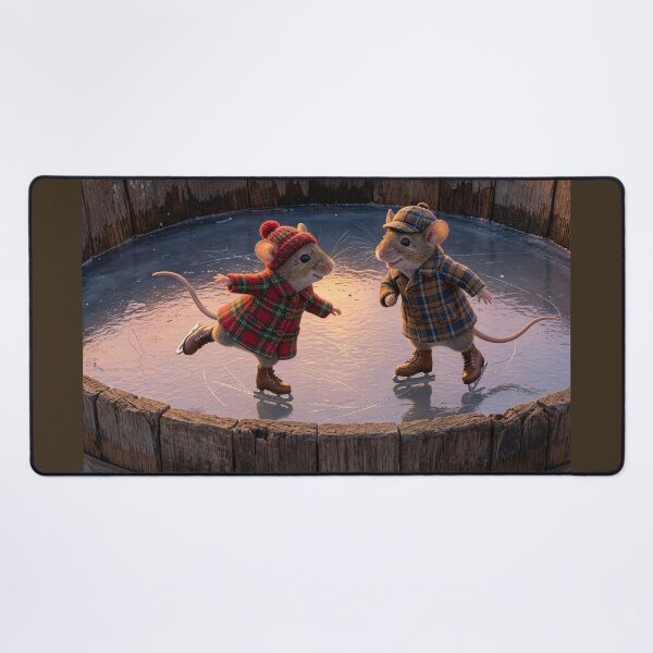 Item preview, Mice Ice Skating in an Old Barrel designed and sold by Tridentulus.