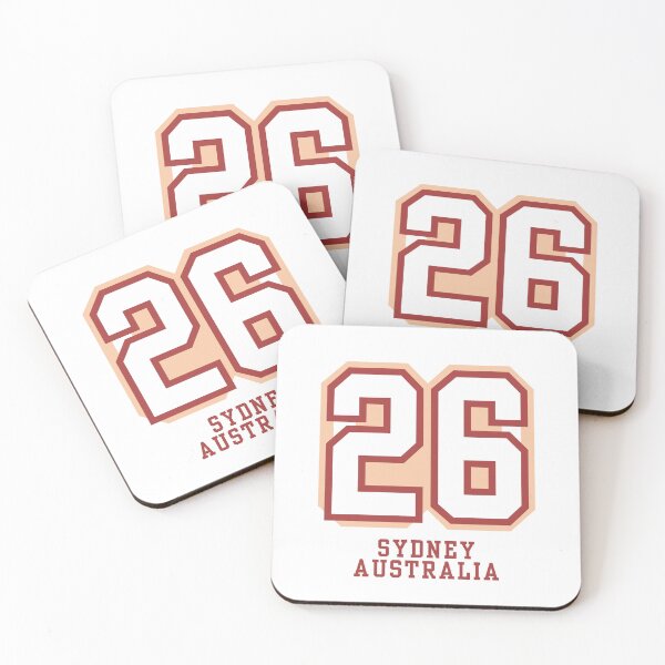 Item preview, Sydney Australia 26 Collegiate Number Design designed and sold by LoopyPop.