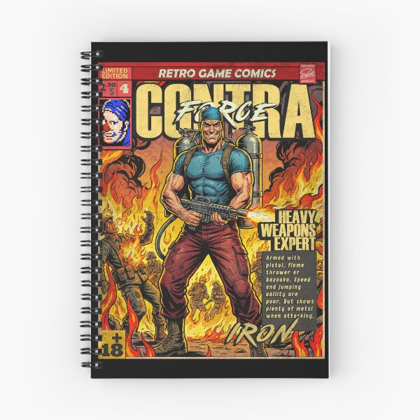Item preview, Contra Force Iron Vintage Comic Cover Gaming Art designed and sold by Back2Collage.