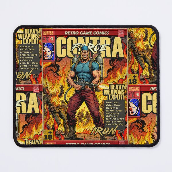 Item preview, Contra Force Iron Vintage Comic Cover Gaming Art designed and sold by Back2Collage.