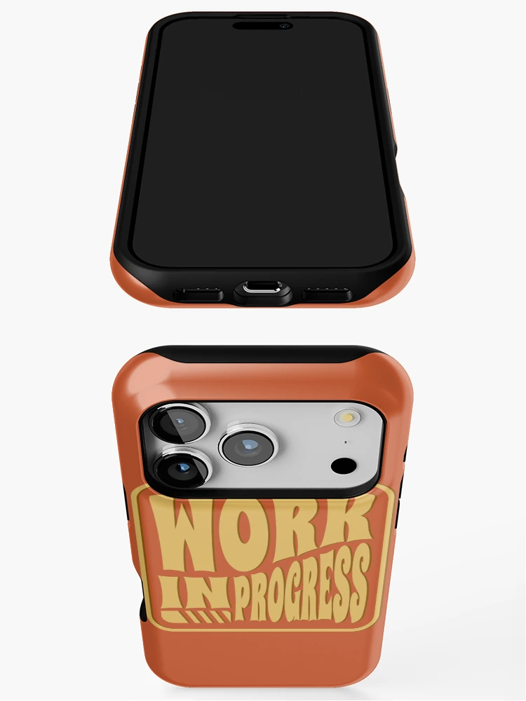 Thumbnail 3 of 4, iPhone Case, Work In Progress - Motivational Quote designed and sold by JavaGraph.