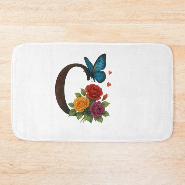 Item preview, Alphabet C with flowers and butterflies  designed and sold by Shandiz Design.